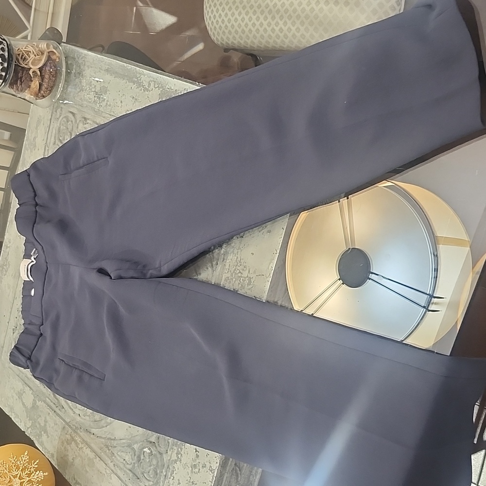 Aritzia Wilfred Darontal Gray Crepe Pull On Gray Trousers 6 - Picture 4 of 11